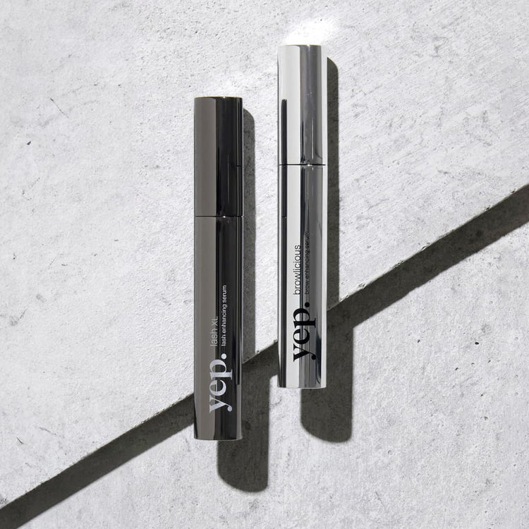 Get luscious lashes with our eyelash serum. Say bye to false lashes. Yep.